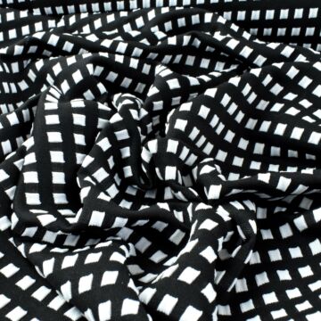 Jersey – Fekete alapon fehér kockás mintával
