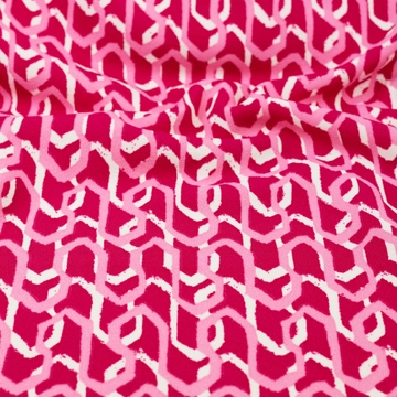 Scuba krepp – Absztrakt mintával, pink
