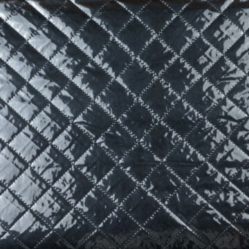 Műszőrme, PVC fóliával steppelve - Fekete színben