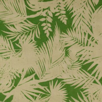 Batiszt – Zöld alapon bézs leveles mintával