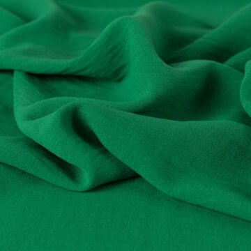 Gyűrt szövet – Zöld színben, elasztikus, RIVIERA