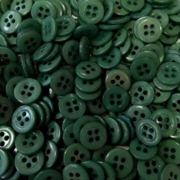 Inggomb – Zöld színben, négylyukú, 12mm