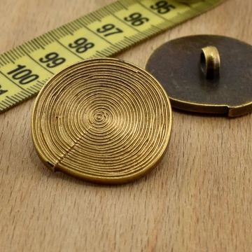 Fém gomb – ZITA, antikolt arany színben, 52" Fém gomb – ZITA, antikolt arany színben, 52"