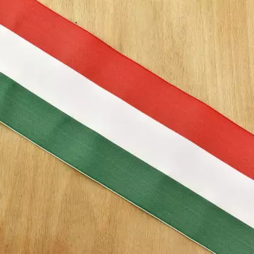 Nemzeti szalag – Magyar nemzeti színű szövött szalag, 10cm