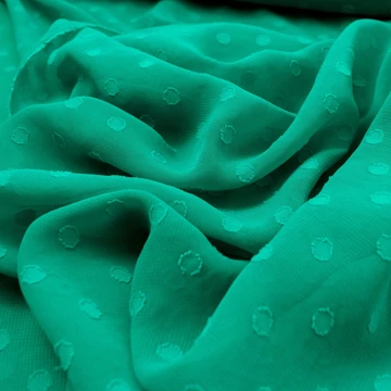 Muszlin jacquard – Pöttyös mintával, menta zöld színben