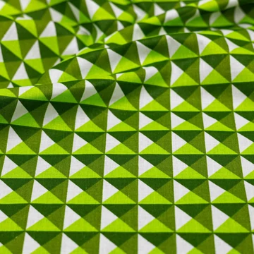 Pamutvászon – Apró háromszöges mintával, zöld