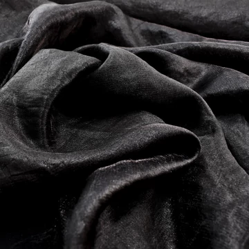 Gyűrt Szatén – Fekete színben,