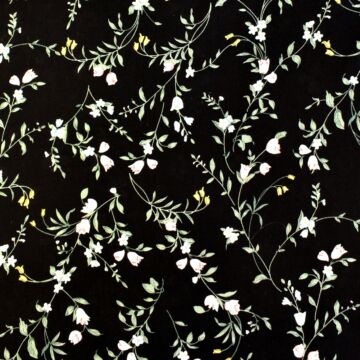 Viszkóz selyem – Kis színes virágos mintával