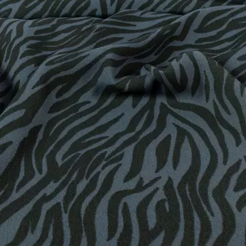 Selyem – Szürke zebra csíkos mintával