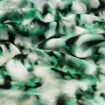 Viszkóz selyem – Zöld-fehér folt mintával