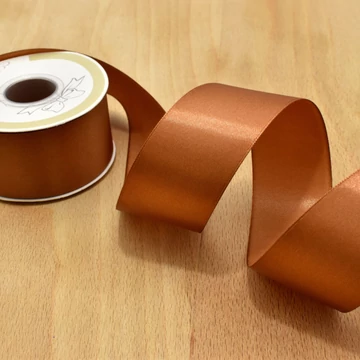 Szatén szalag – Bronz színben, 3,8cm