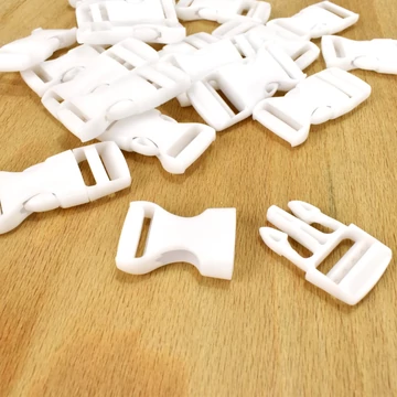 Műanyag tuck csat – Fehér színben, 20mm