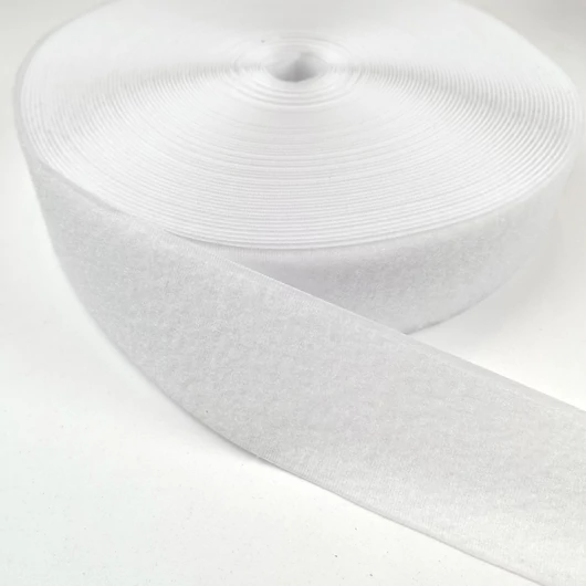 Varrható tépőzár – Fehér színben, bolyhos, 5cm