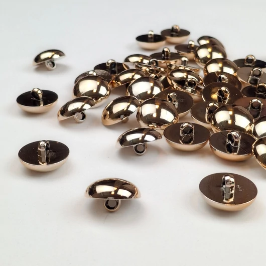 Műanyag gomb – Ékszergomb/pitykegomb óarany színben, 21mm
