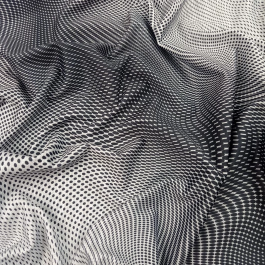 Jég jersey - Geometriai optikai illúzió mintával, fekete-fehér (7)