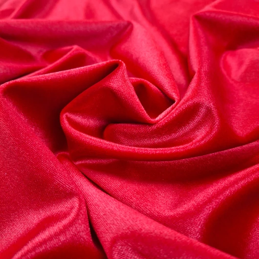 Elasztikus plüss - Piros színben