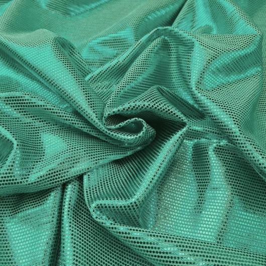 Jersey metál - Türkiz zöld színben, elasztikus