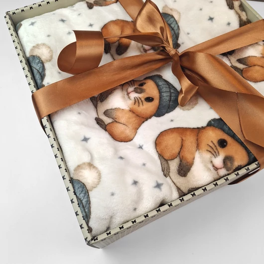 Wellsoft takaró, ajándékcsomagolásban - Capybara mintával