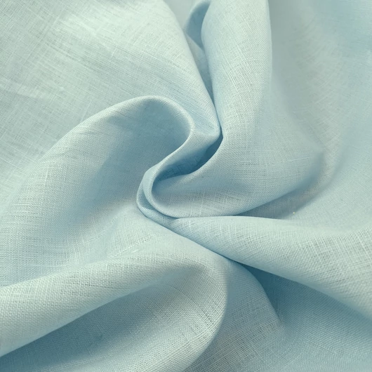 Len anyag – Vízkék színben