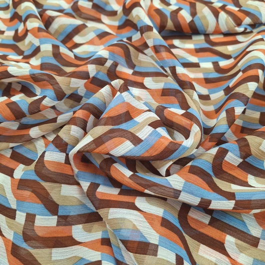 Muszlin, krepp – Geometrikus mintával