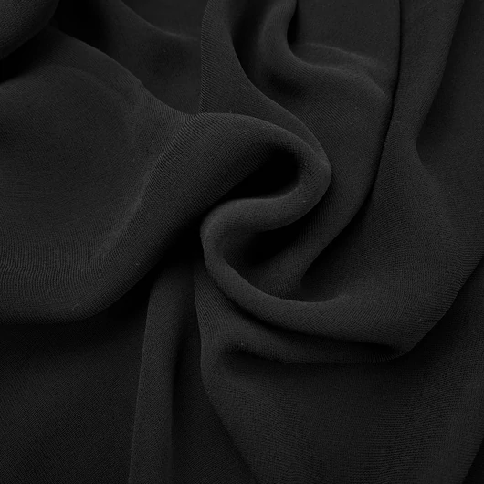 Zsorzsett muszlin - Fekete színben, elasztikus