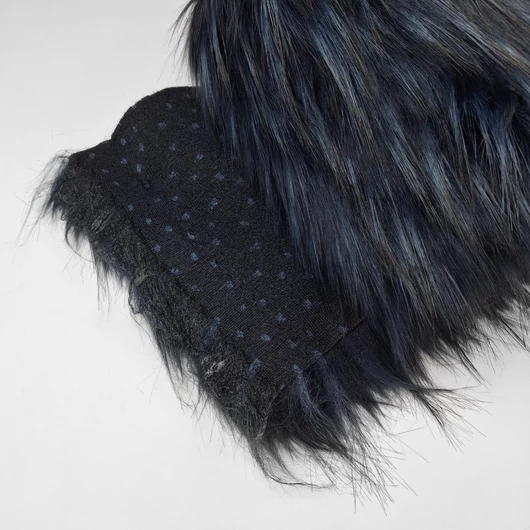 Műszőrme - Mélykék/középkék színben, 20 cm-es