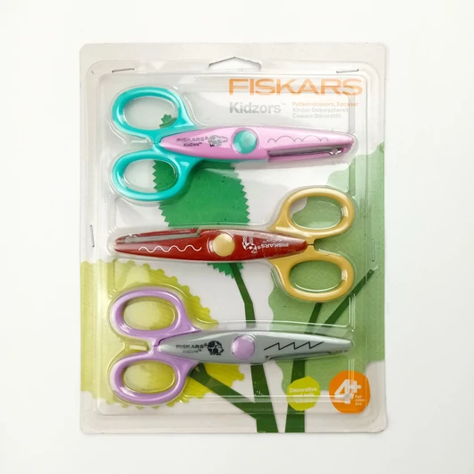 Fiskars 3 db-os mintavágó gyermekolló készlet, papírhoz, választható mintával
