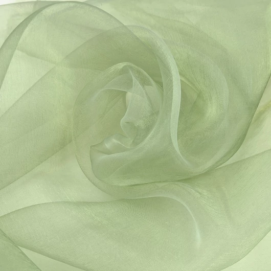 Organza - Zsálya színben, extra széles