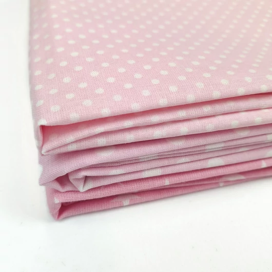 Patchwork pamutvászon csomag - Rózsaszín színben, 3 db