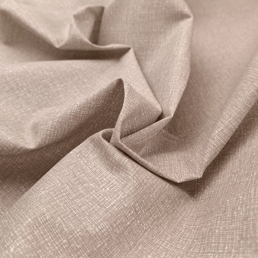 Pamutvászon - Bézs-fehér cirmos mintával