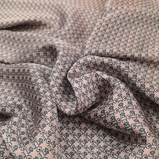 Bélés selyem - Mályva alapon apró mintával