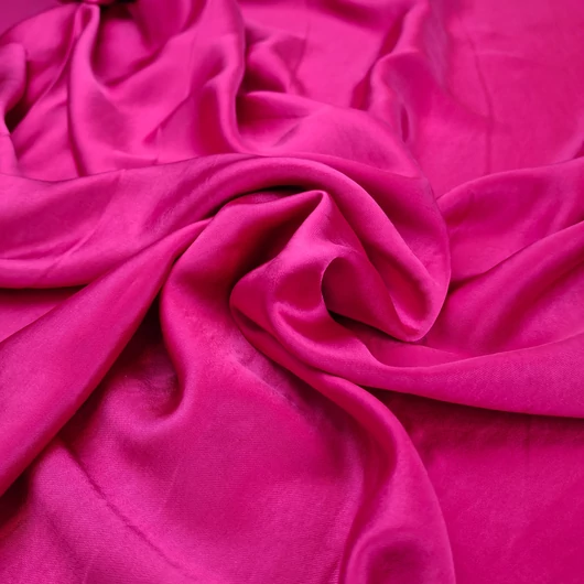 Krepp szatén, crepe szatén – Ciklámen színben, elasztikus