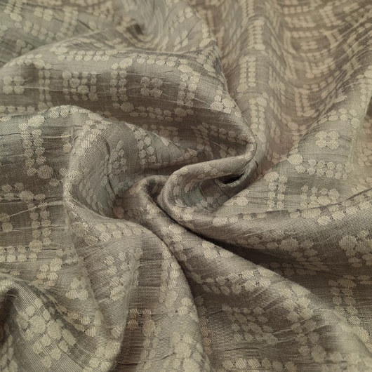Lenvászon – Drappos színben, körös mintával