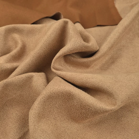 Velúr szövet – Karamell színben, elasztikus