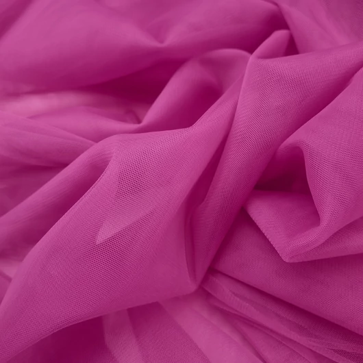 Lágy tüll – Fukszia színben, extra széles