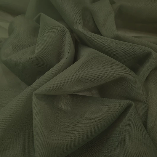 Lágy tüll – Mohazöld színben, extra széles