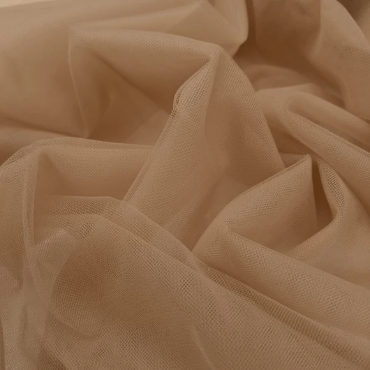 Lágy tüll – Karamell színben, extra széles