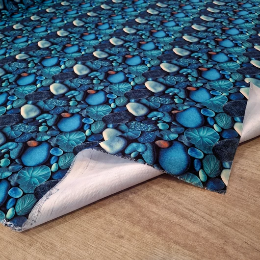 Digitális canvas – Kék kavicsos mintával, vízlepergető