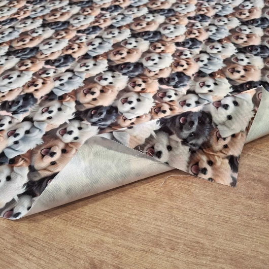 Digitális canvas – Kiskutyás mintával, vízlepergető