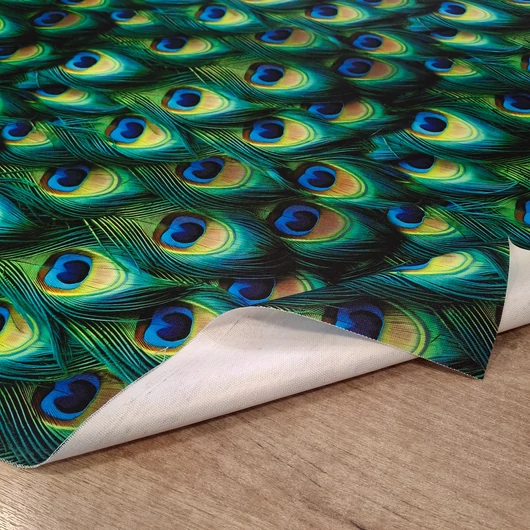 Digitális canvas – Pávatollas mintával, vízlepergető