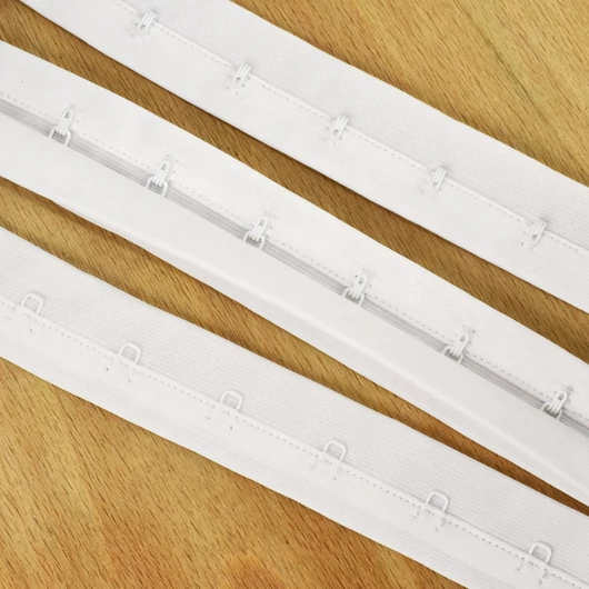 Korzett kapocs – Párizsi kapocs szalag fehér színben, 20mm