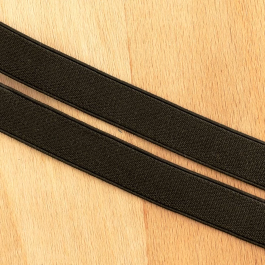 Gumiszalag – Plüss gumi fekete színben, 20mm