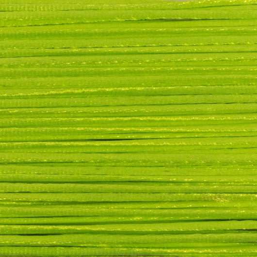 Szatén zsinór – Patkányfarok neon sárga színben, 2mm