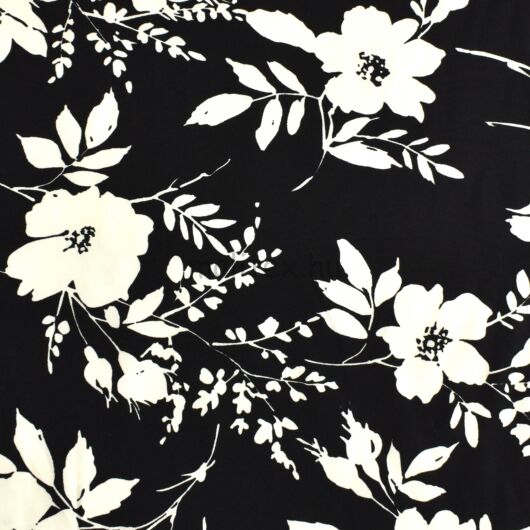 Scuba – Fekete alapon fehér virágos mintával