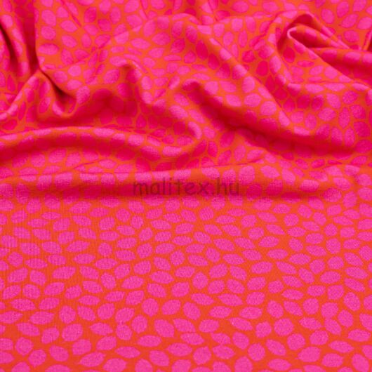 Viszkóz jersey – Pink leveles mintával