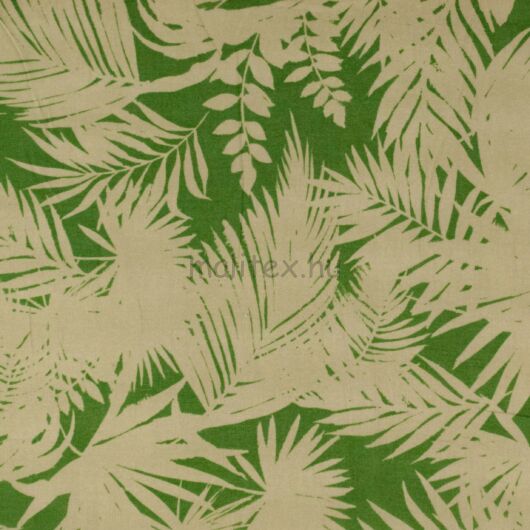 Batiszt – Zöld alapon bézs leveles mintával