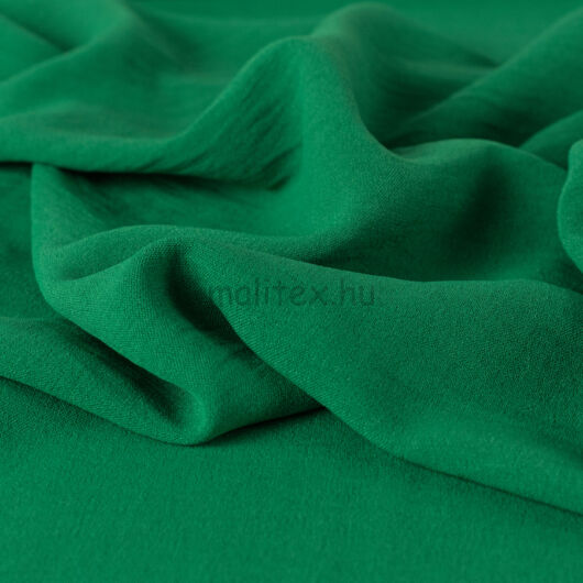 Gyűrt szövet – Zöld színben, elasztikus, RIVIERA