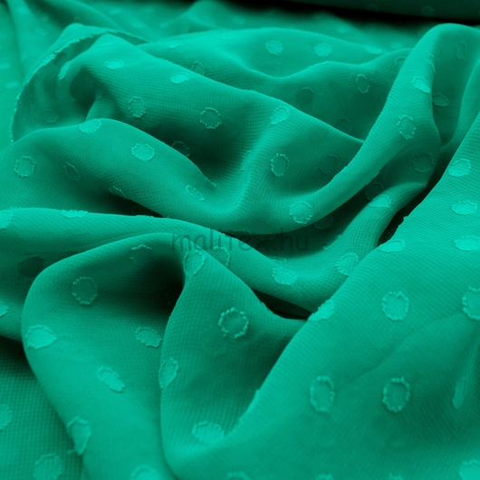 Muszlin jacquard – Pöttyös mintával, menta zöld színben
