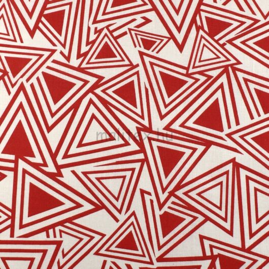 Pamutvászon – Háromszöges mintával, piros