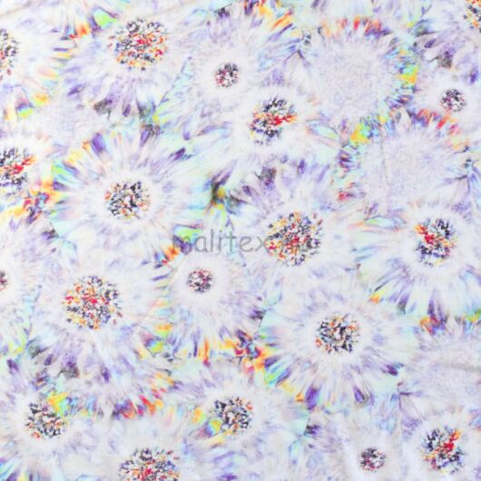 Viszkóz selyem – Kaleidoszkóp mintával, DigitalPrint